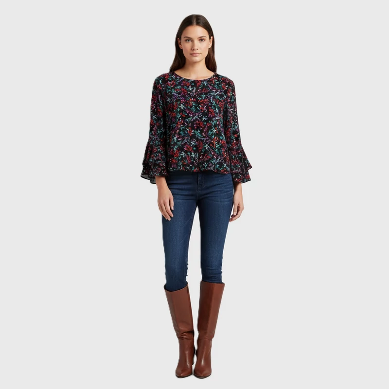 Dorothy Perkins, mintás, hosszú ujjú női felső, L méret