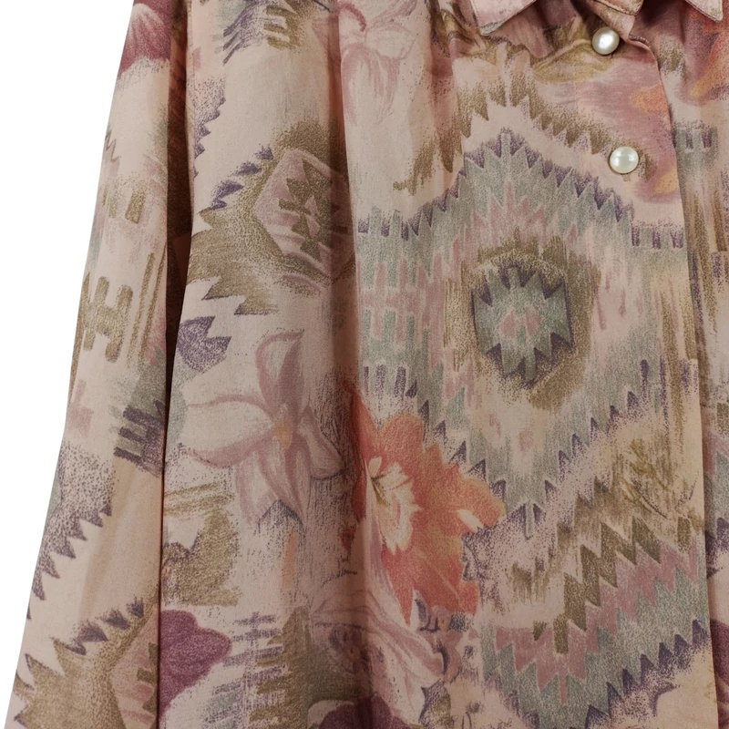 Reichart, mintás, hosszú ujjú női felső, M méret