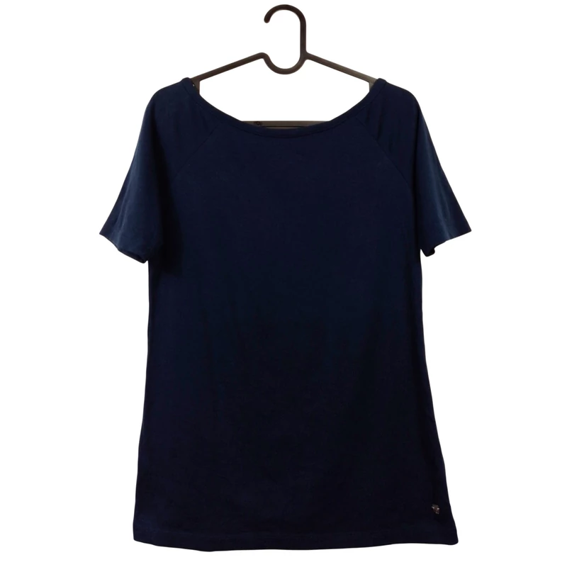 Sötétkék színű, rövid ujjú női felső, M méret