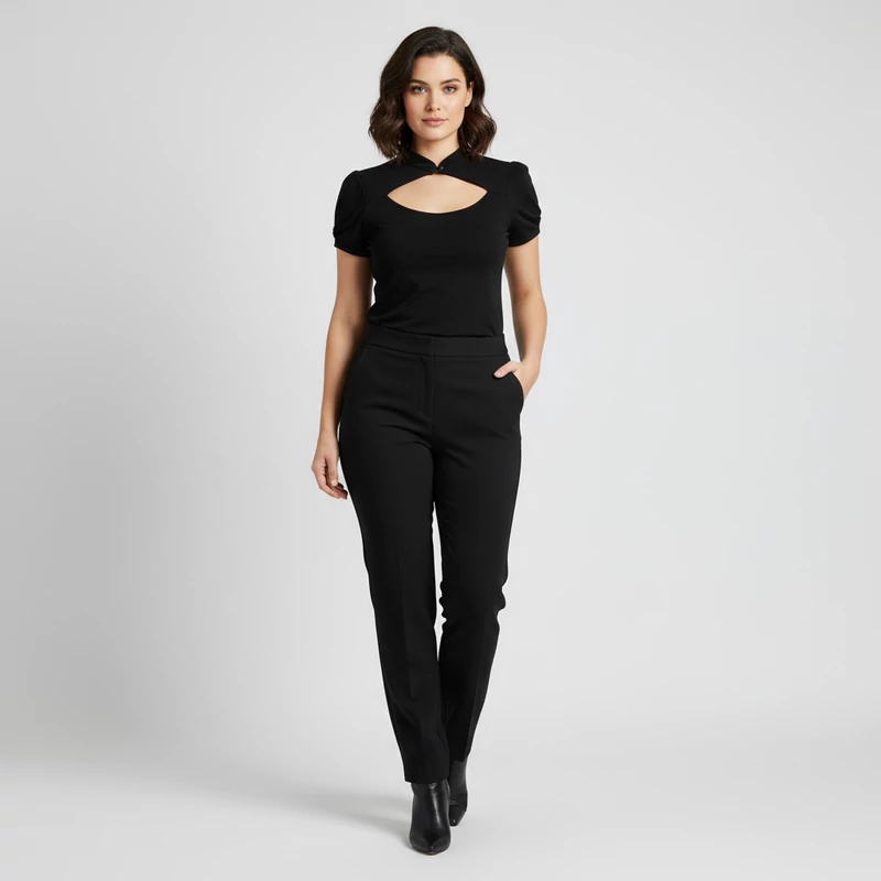 Bodyright, fekete színű, rövid ujjú női felső, M méret