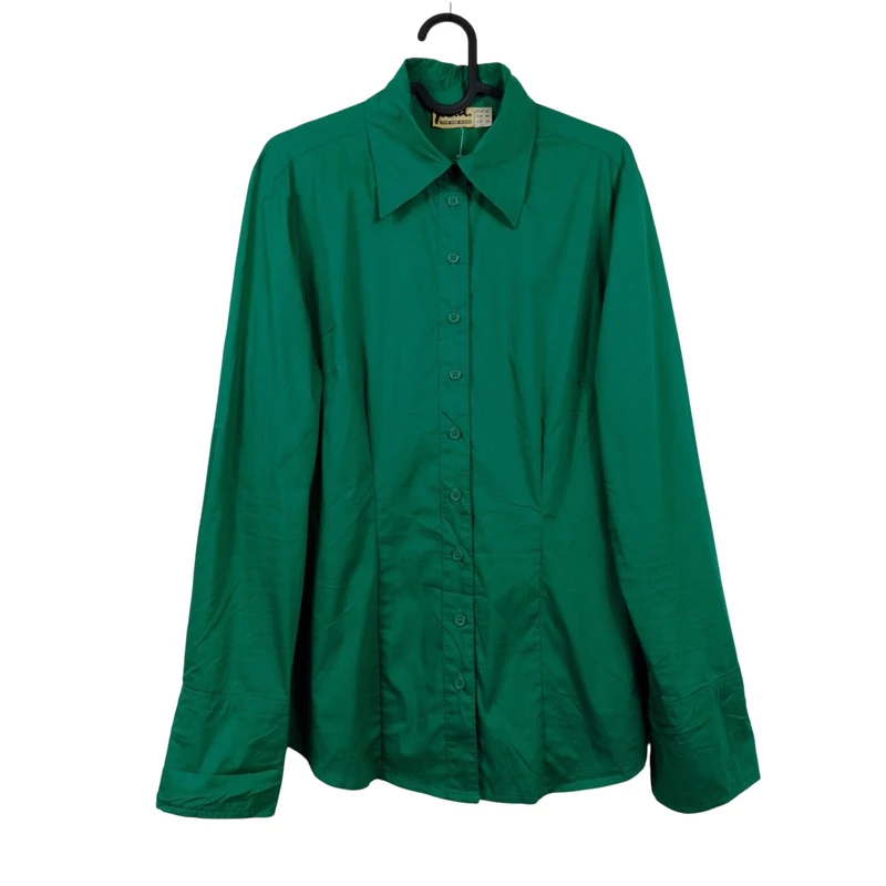 Y.O.U., zöld színű, hosszú ujjú női felső, L méret