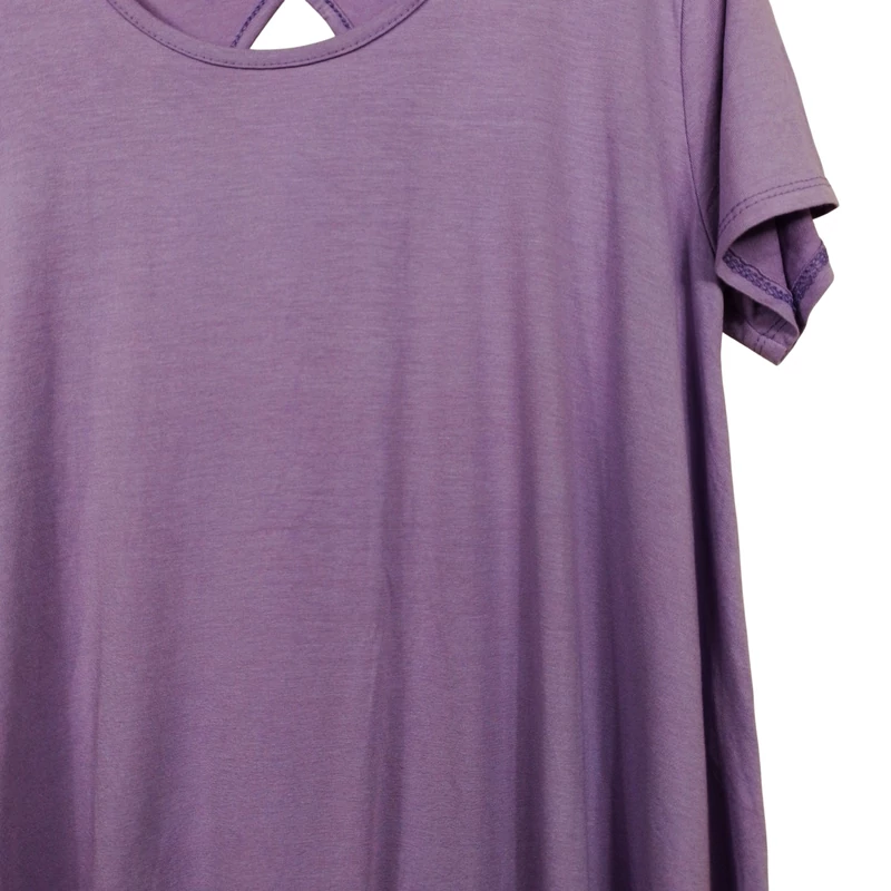 H.D. Smart, lila színű, rövid ujjú női felső, XL méret