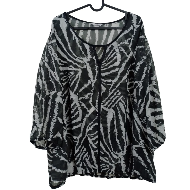 Miss Etam, mintás, hosszú ujjú női felső, L méret