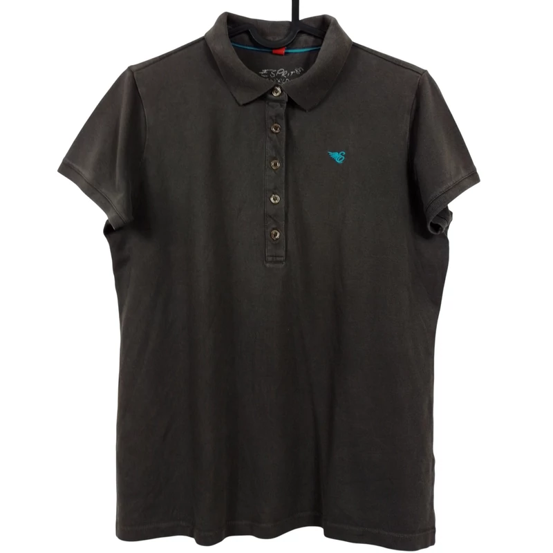 Esprit, olajzöld színű, rövid ujjú női felső, M méret