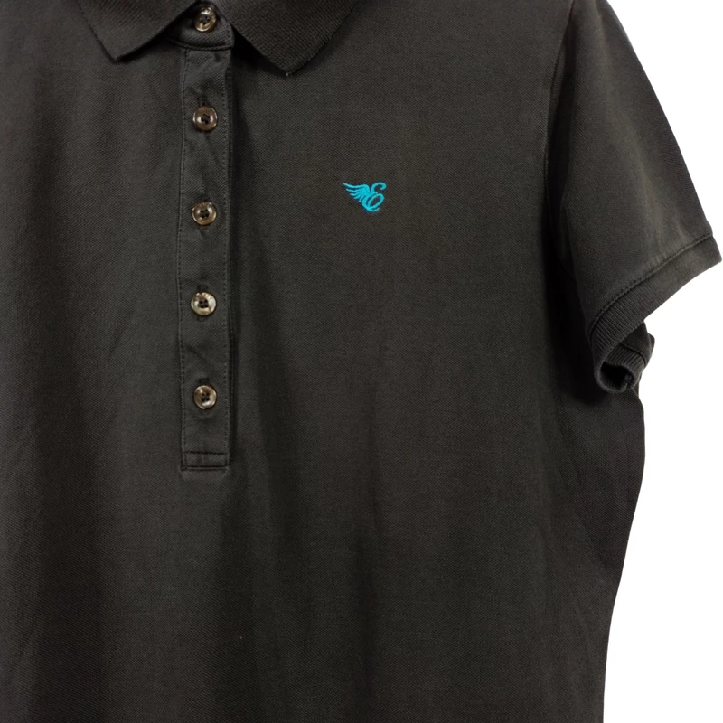 Esprit, olajzöld színű, rövid ujjú női felső, M méret