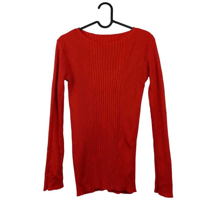 Piros színű, hosszú ujjú női felső, S méret