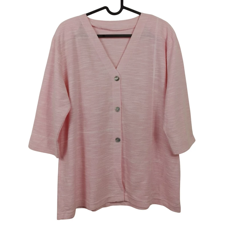 Rózsaszínű, hosszú ujjú női felső, XL méret