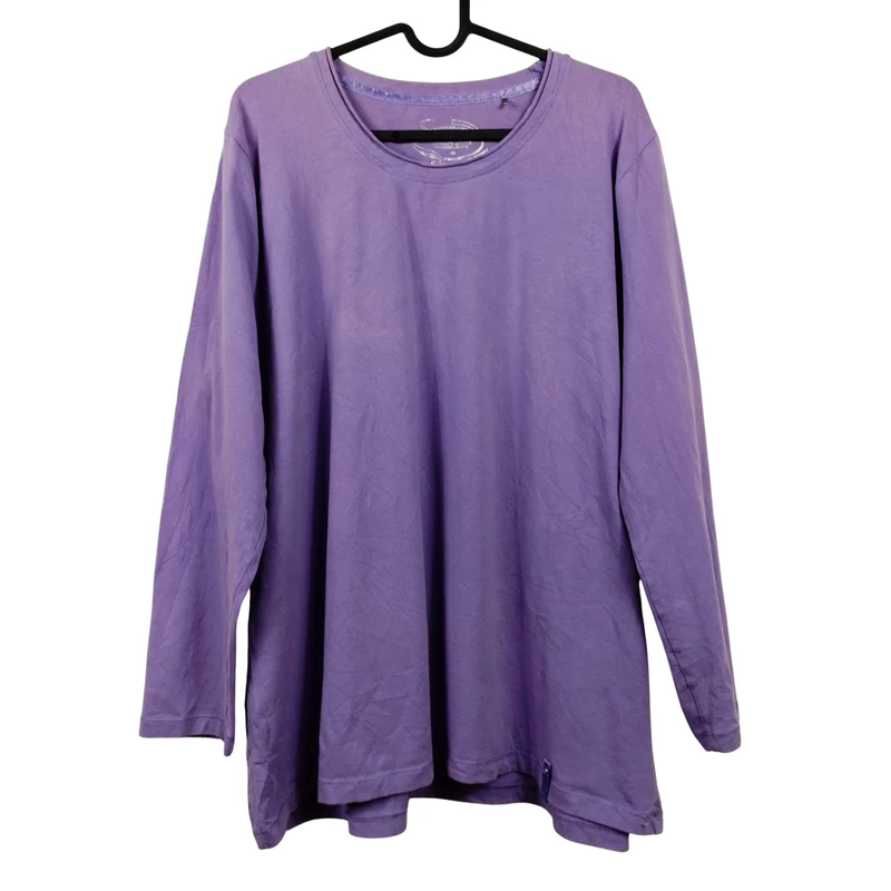 Ginalaura, lila színű, hosszú ujjú női felső, 2XL méret