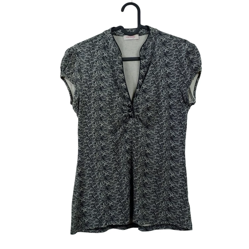 Orsay, mintás, rövid ujjú női felső, M méret