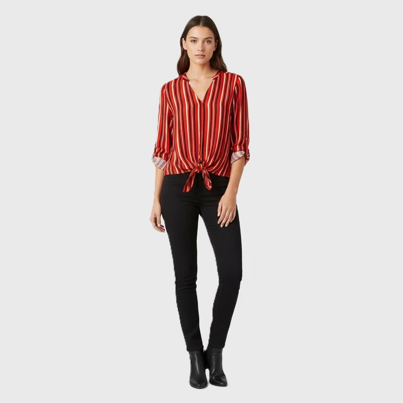 Distrikt, mintás, hosszú ujjú női felső, XS méret