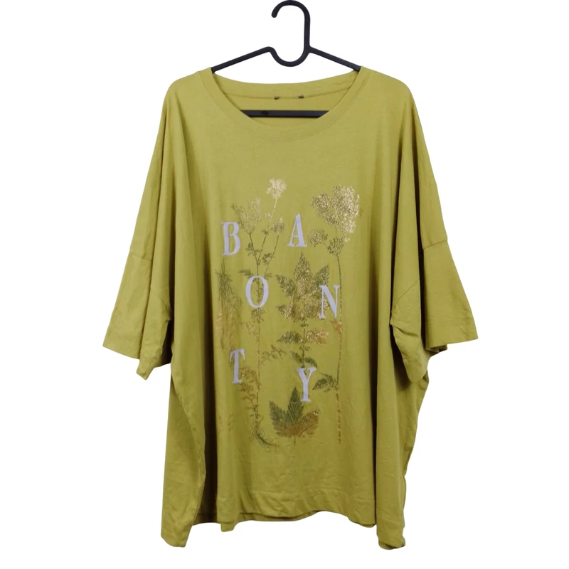 Mintás, rövid ujjú női felső, 4XL méret