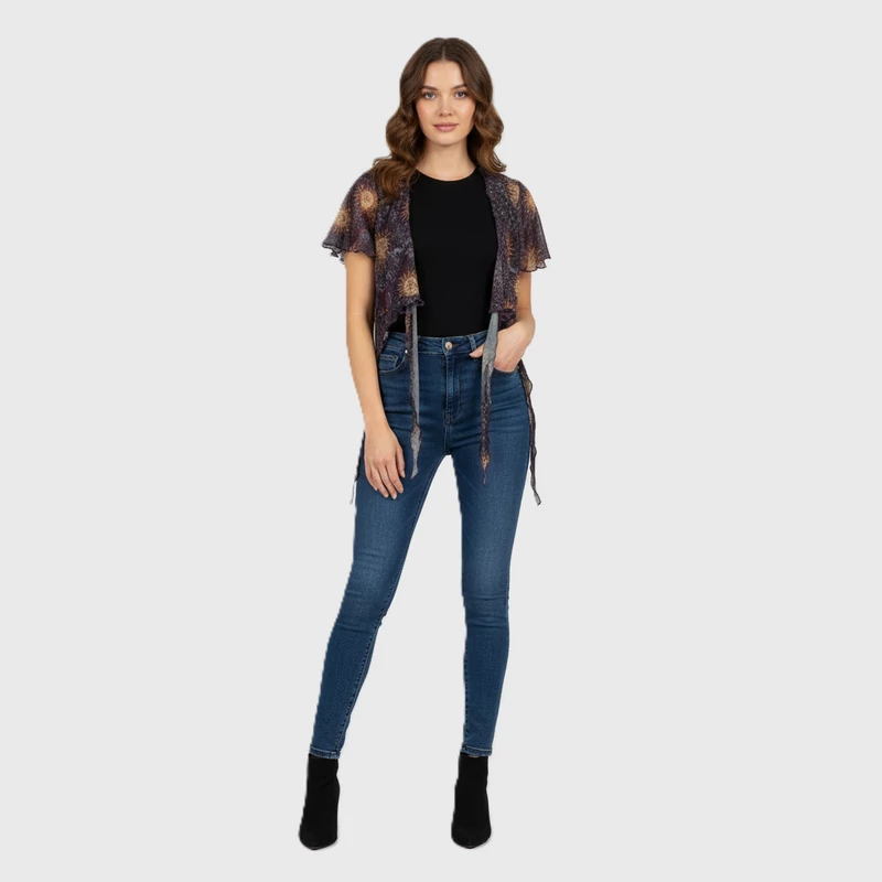 Romwe, rövid ujjú női felső, XS méret