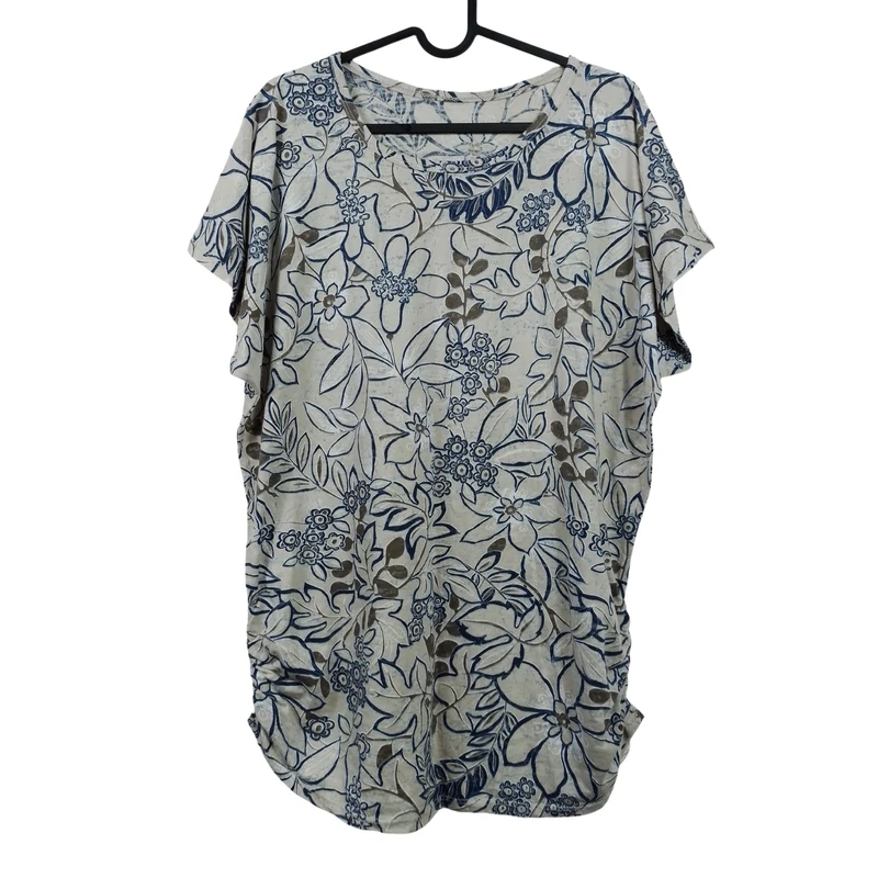 Mintás, rövid ujjú női felső, XL méret