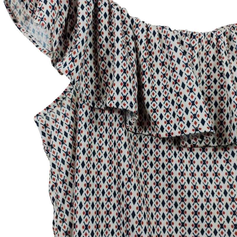 H&M, mintás, rövid ujjú női felső, M méret