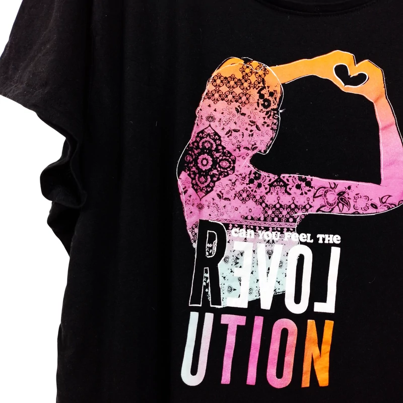 Ever.me, mintás, rövid ujjú női felső, 2XL méret