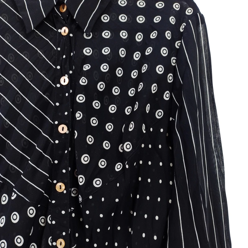 Yessica, mintás, hosszú ujjú női felső, M méret