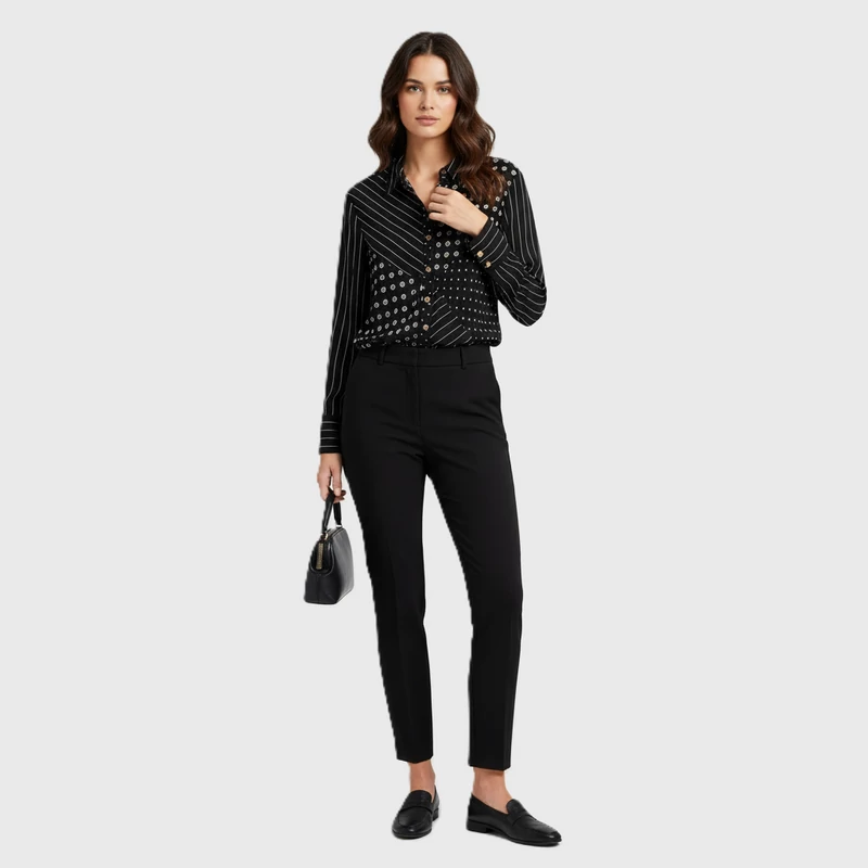 Yessica, mintás, hosszú ujjú női felső, M méret