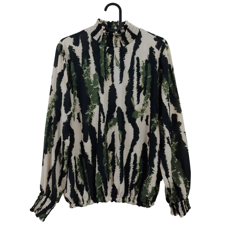 Mintás, hosszú ujjú női felső, L méret