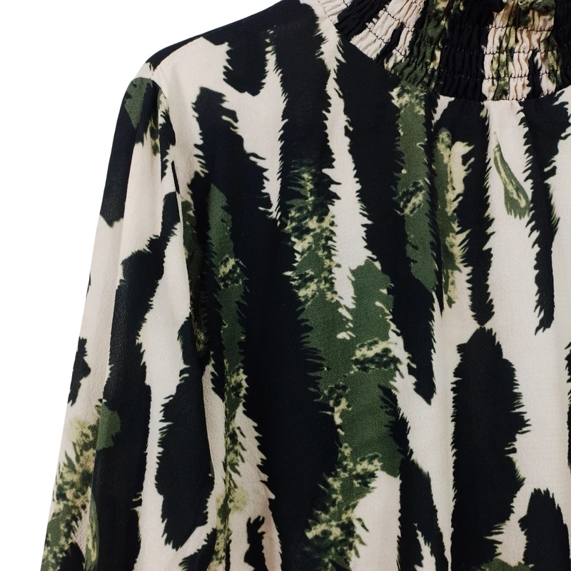 Mintás, hosszú ujjú női felső, L méret