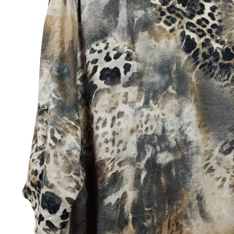 Mintás, rövid ujjú női felső, XL méret