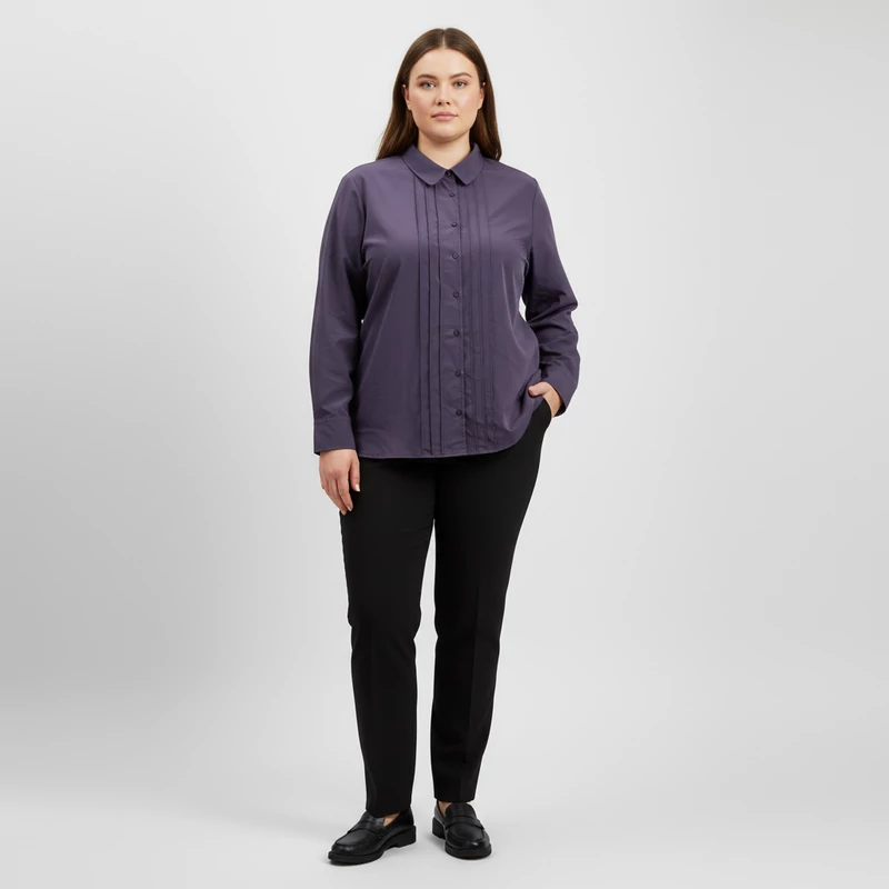 Lila színű, hosszú ujjú női felső, 2XL méret