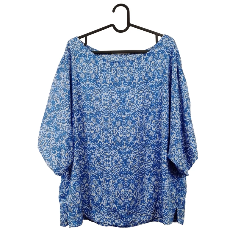 Mintás, rövid ujjú női felső, L méret