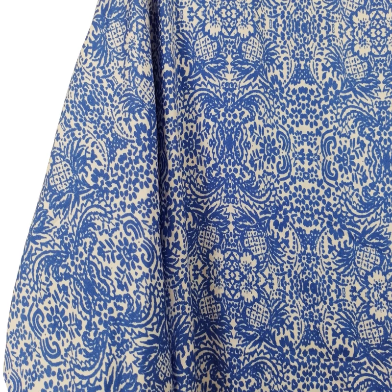 Mintás, rövid ujjú női felső, L méret