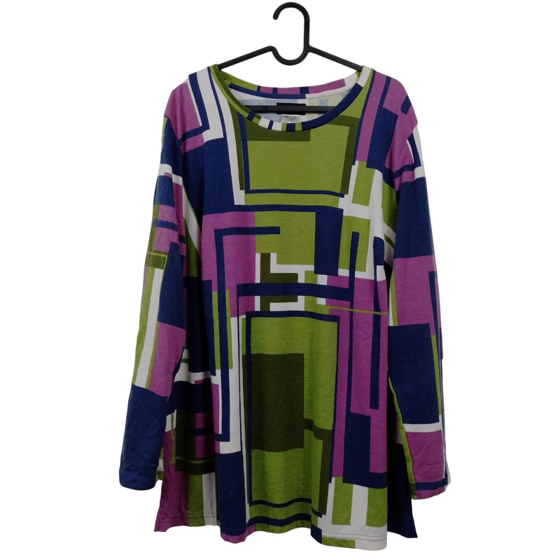 m. collection, mintás, hosszú ujjú női felső, 2XL méret