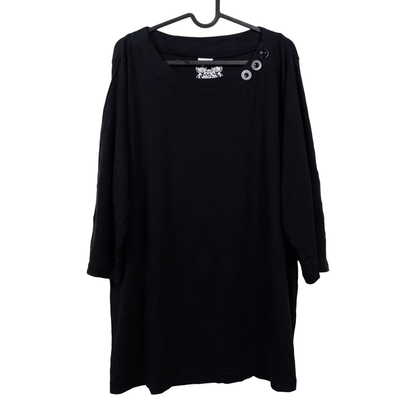 New K., fekete színű, hosszú ujjú női felső, XL méret