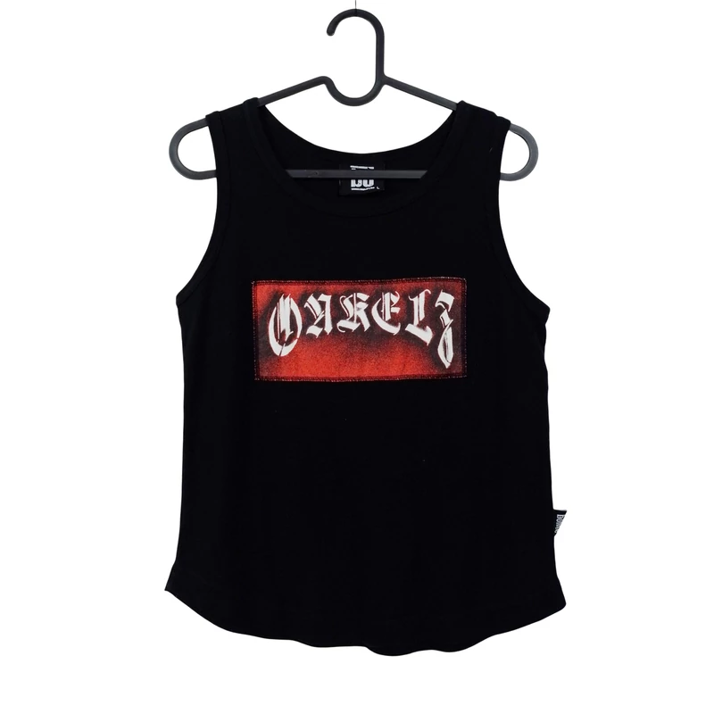 BO, mintás, ujjatlan női felső, S méret