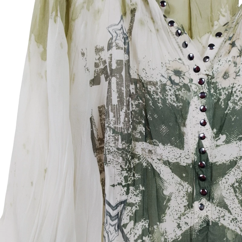 Mintás, hosszú ujjú női felső, 2XL méret