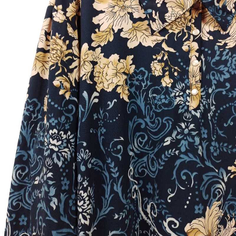 in-Print, mintás, hosszú ujjú női felső, 2XL méret