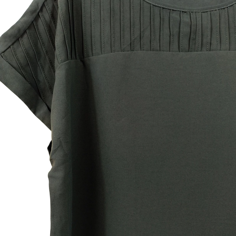 Shein, sötétszürke színű, rövid ujjú női felső, L méret