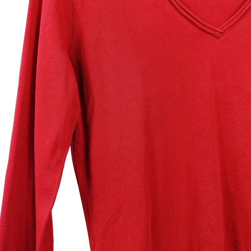 Esprit, sötétpiros színű, hosszú ujjú női felső, S méret