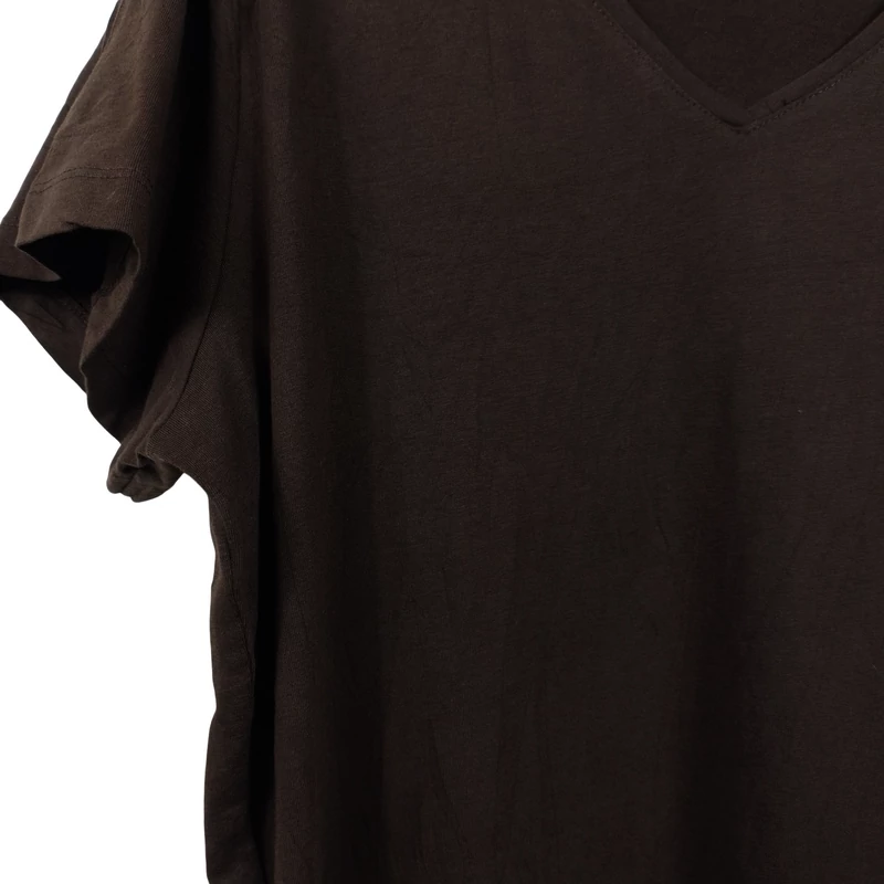 Zeeman, sötétbarna színű, rövid ujjú női felső, XL méret