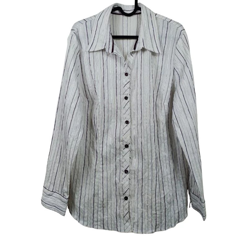 Mintás, hosszú ujjú női felső, L méret