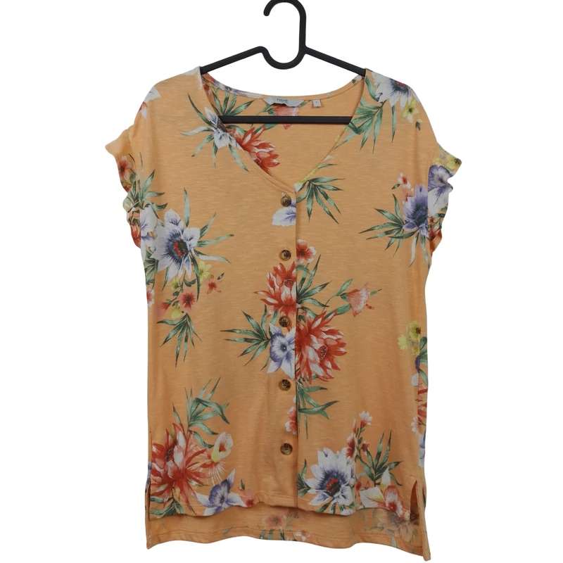 Next, mintás, rövid ujjú női felső, XS méret