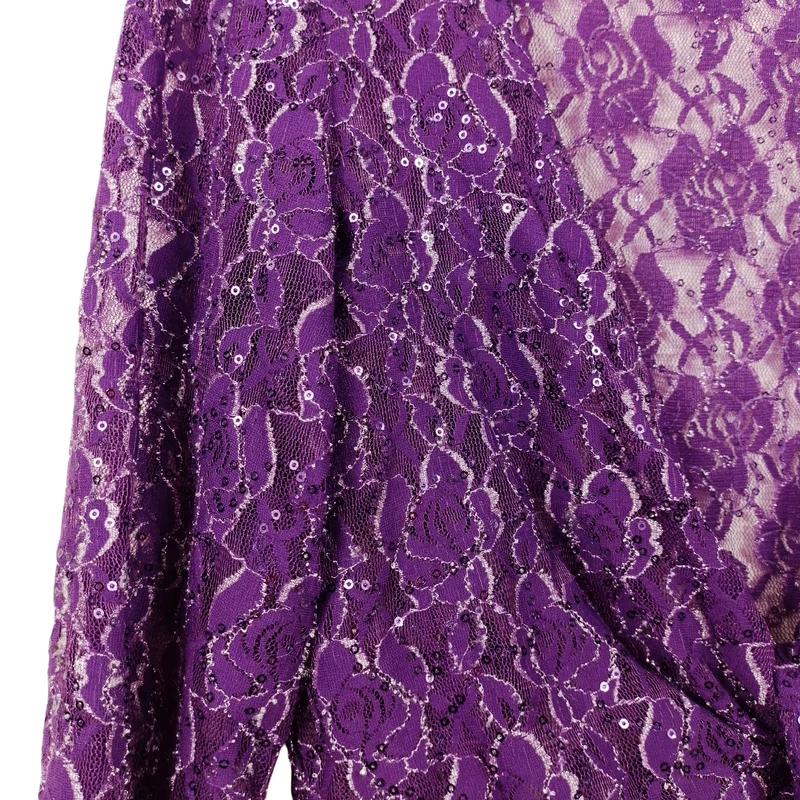 Per Una, lila színű, hosszú ujjú női felső, L méret