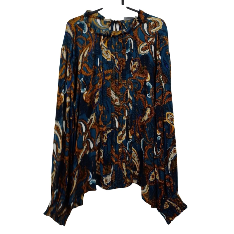 Fransa, mintás, hosszú ujjú női felső, XL méret