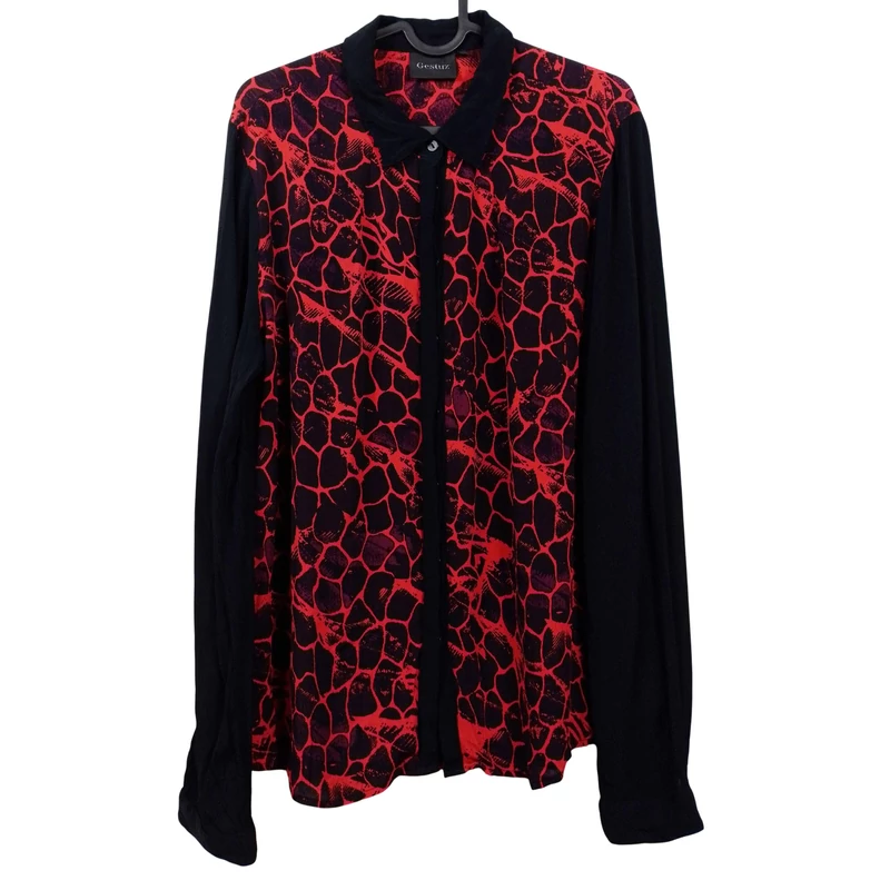 Gestuz, mintás, hosszú ujjú női felső, M méret