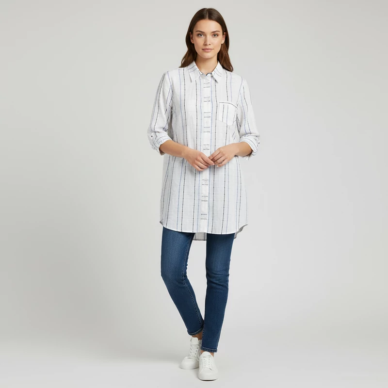 Malva, mintás, hosszú ujjú női felső, XL méret