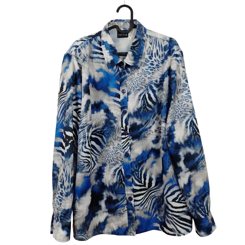 Setter, mintás, hosszú ujjú női felső, XL méret