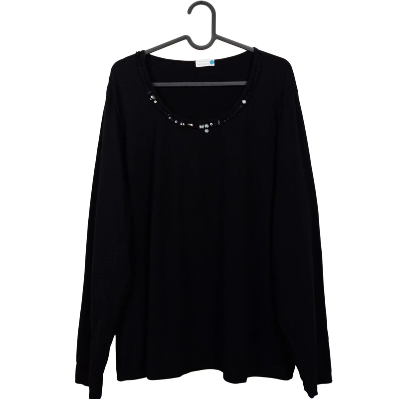 Gerry Weber, fekete színű, hosszú ujjú női felső, XL méret