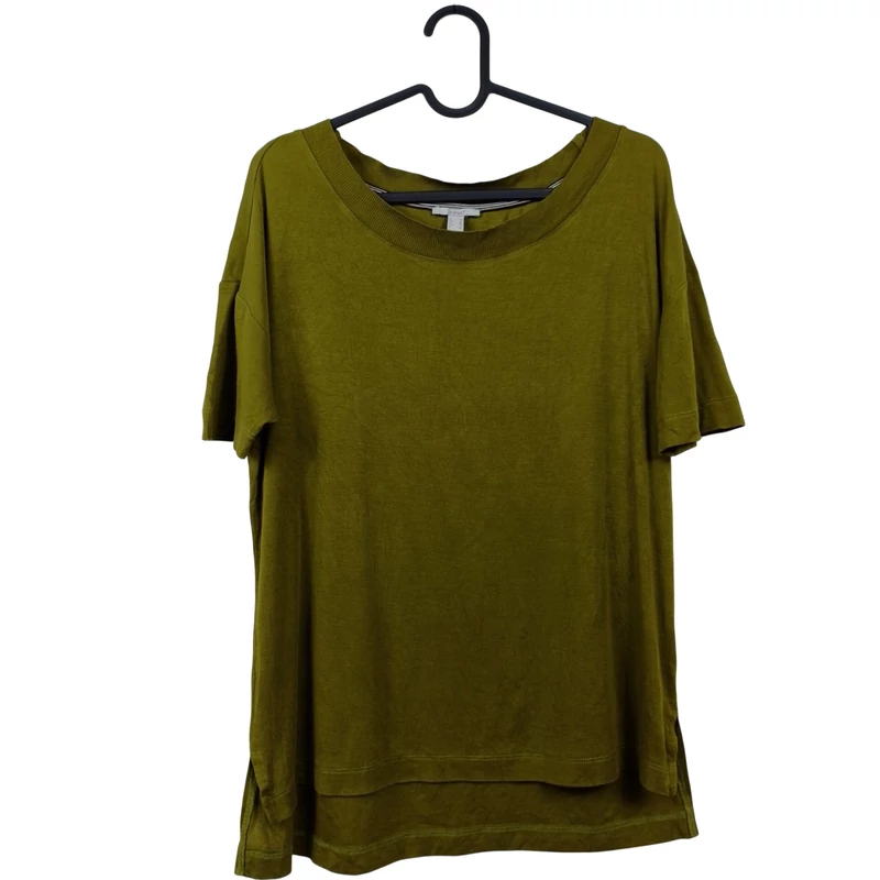 Esprit, méregzöld színű, rövid ujjú női felső, S méret
