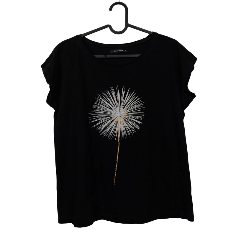 Reserved, mintás, rövid ujjú női felső, S méret