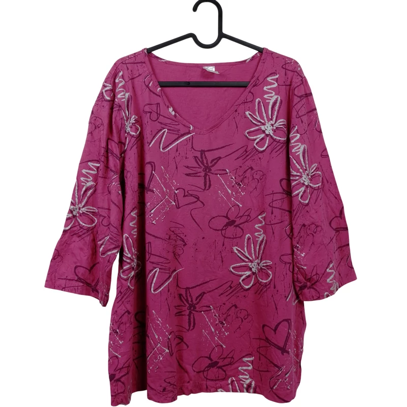 Mintás, hosszú ujjú női felső, L méret