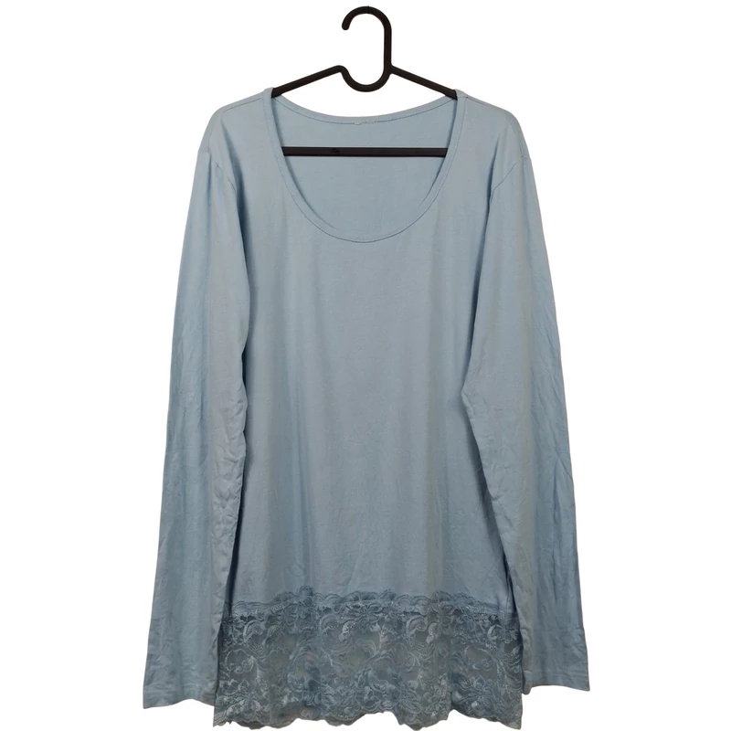 Világoskék, hosszú ujjú női felső, L méret