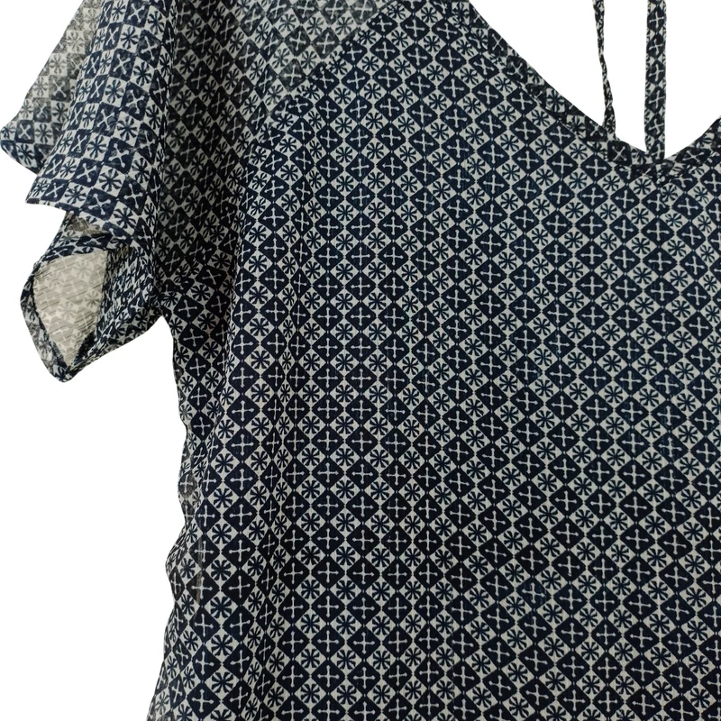 Lola Liza, mintás, rövid ujjú női felső, XS méret