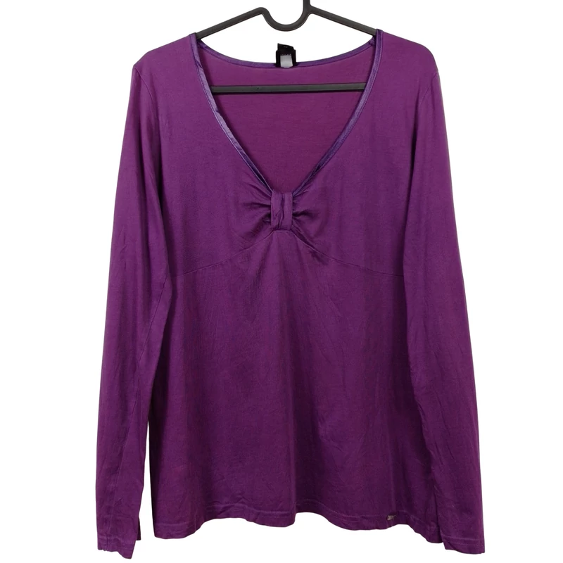 Esprit, padlizsánlila színű, hosszú ujjú női felső, L méret