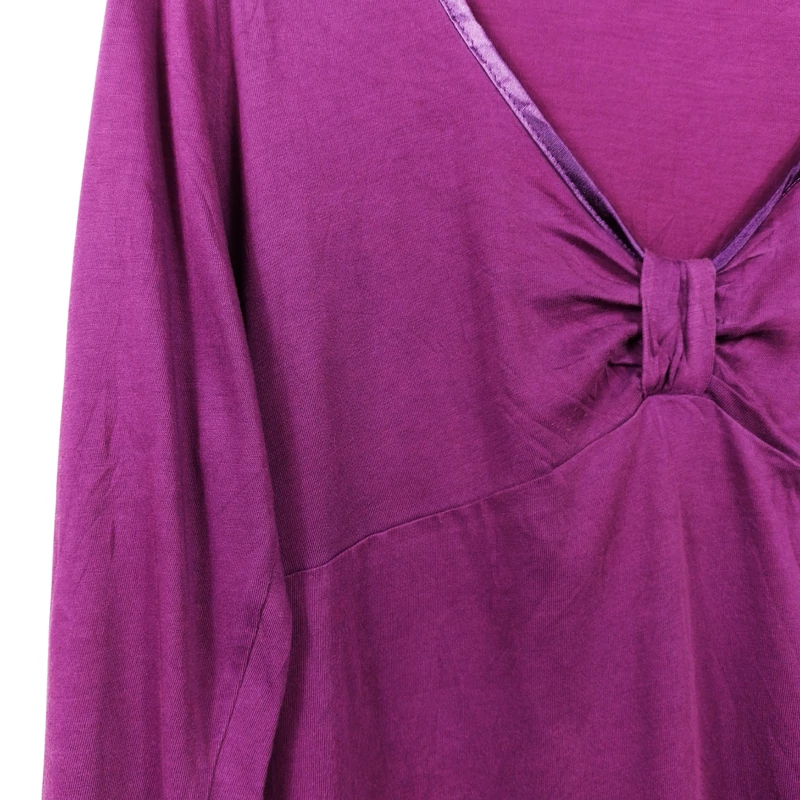 Esprit, padlizsánlila színű, hosszú ujjú női felső, L méret